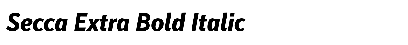 Secca Extra Bold Italic